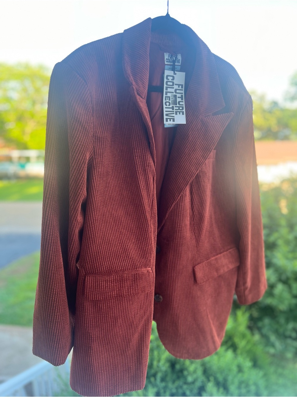 Women's Rust Corduroy Blazer